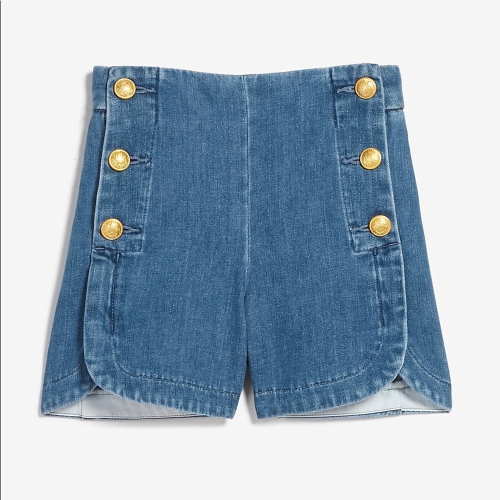 Express Denim Sailor Shorts  -Size 2